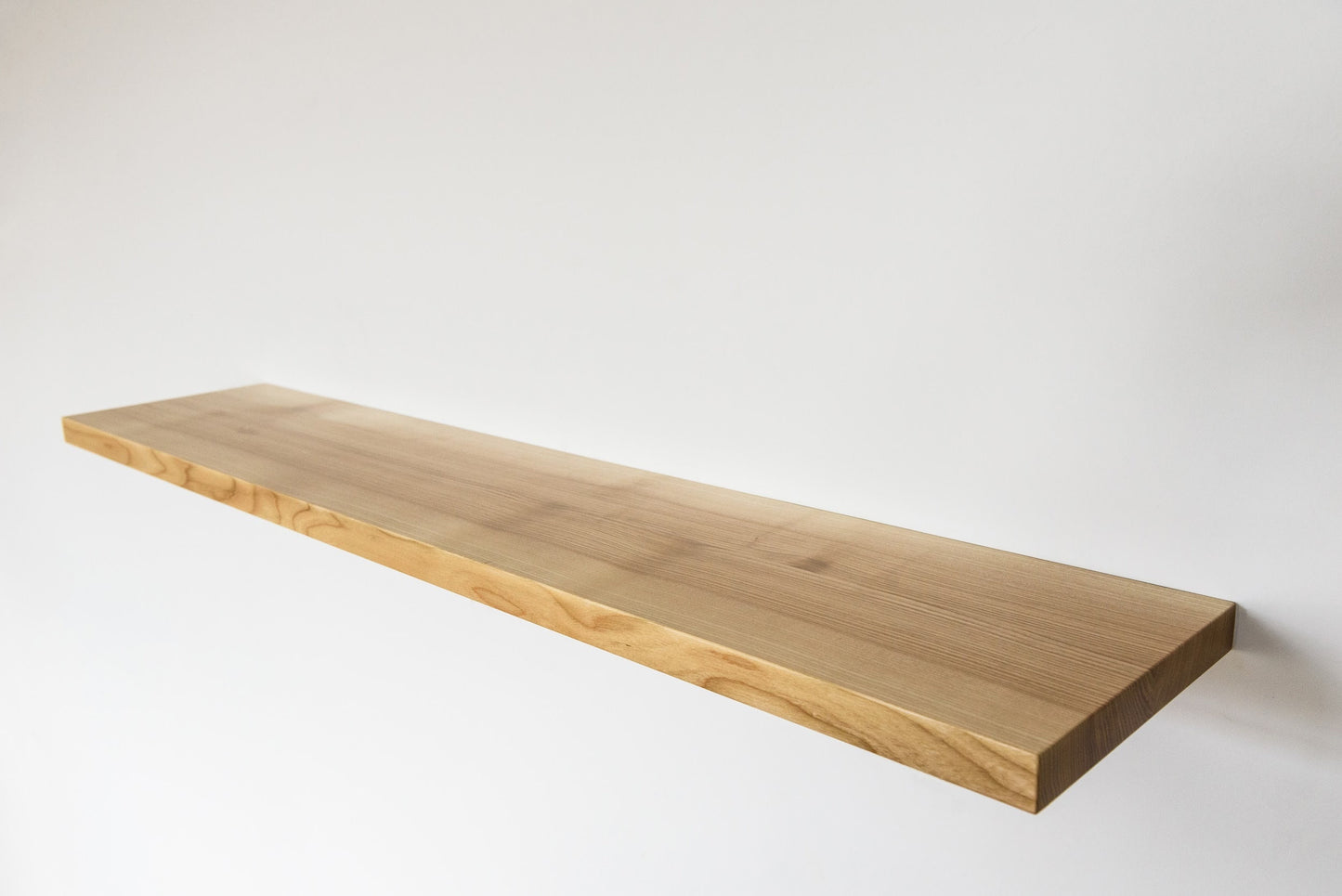Ash Floating Shelves, Custom Wood Shelves, Rustic Shelves, Bathroom Shelves with Bracket, Long Book Shelves, Kitchen Shelves