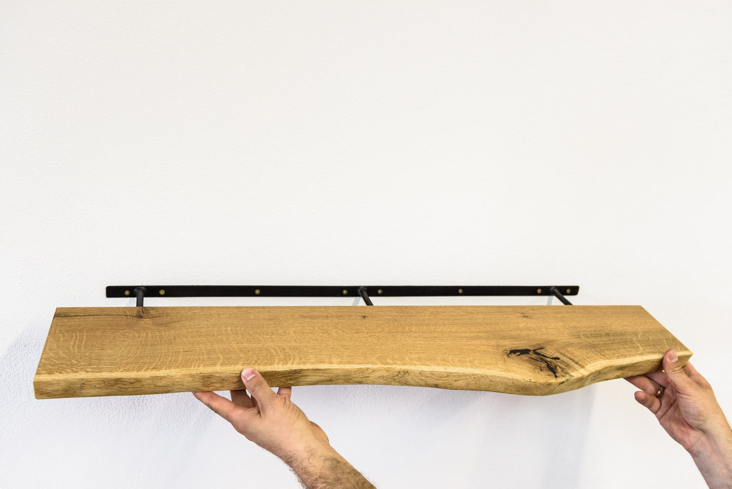Oak Floating Shelves, Custom Wood Shelves, Rustic Shelves, Bathroom Shelves with Bracket, Long Book Shelves, Oak Kitchen Shelves