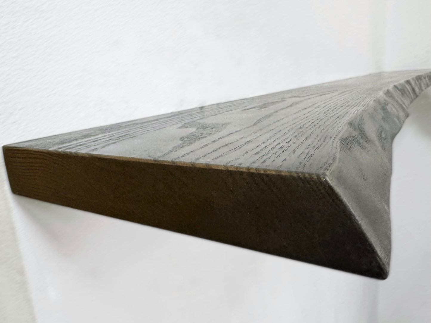 Ash Floating Shelves, Custom Wood Shelves, Rustic Shelves, Bathroom Shelves with Bracket, Long Book Shelves,Kitchen Shelves