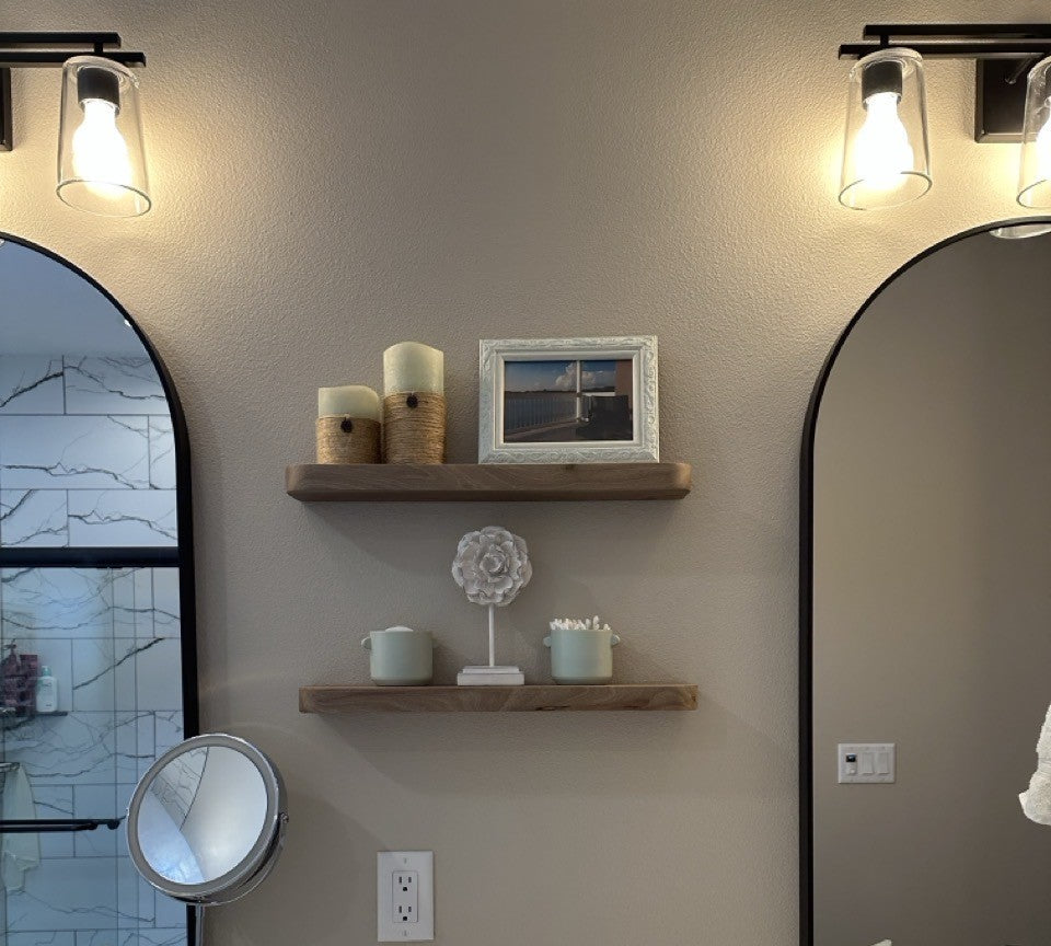 Wooden Shelves in the Bathroom: A Natural Accent That Transforms the Space