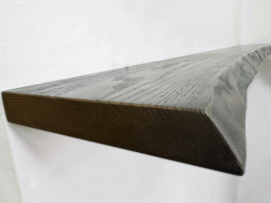 Ash Floating Shelves, Custom Wood Shelves, Rustic Shelves, Bathroom Shelves with Bracket, Long Book Shelves,Kitchen Shelves