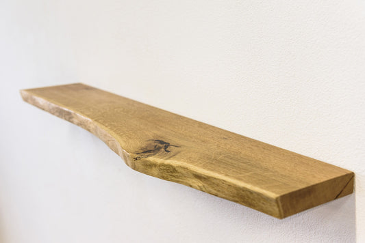 Oak Floating Shelves, Custom Wood Shelves, Rustic Shelves, Bathroom Shelves with Bracket, Long Book Shelves, Oak Kitchen Shelves