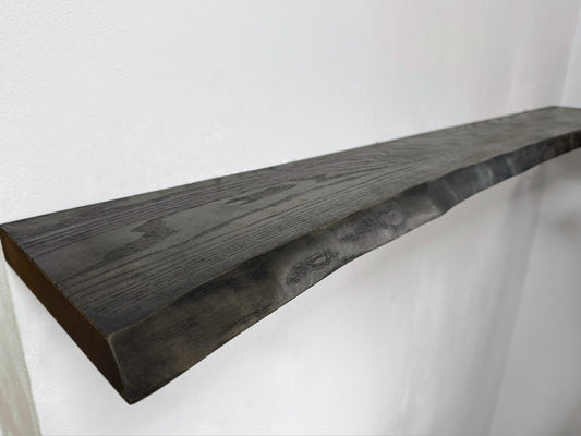 Ash Floating Shelves, Custom Wood Shelves, Rustic Shelves, Bathroom Shelves with Bracket, Long Book Shelves,Kitchen Shelves