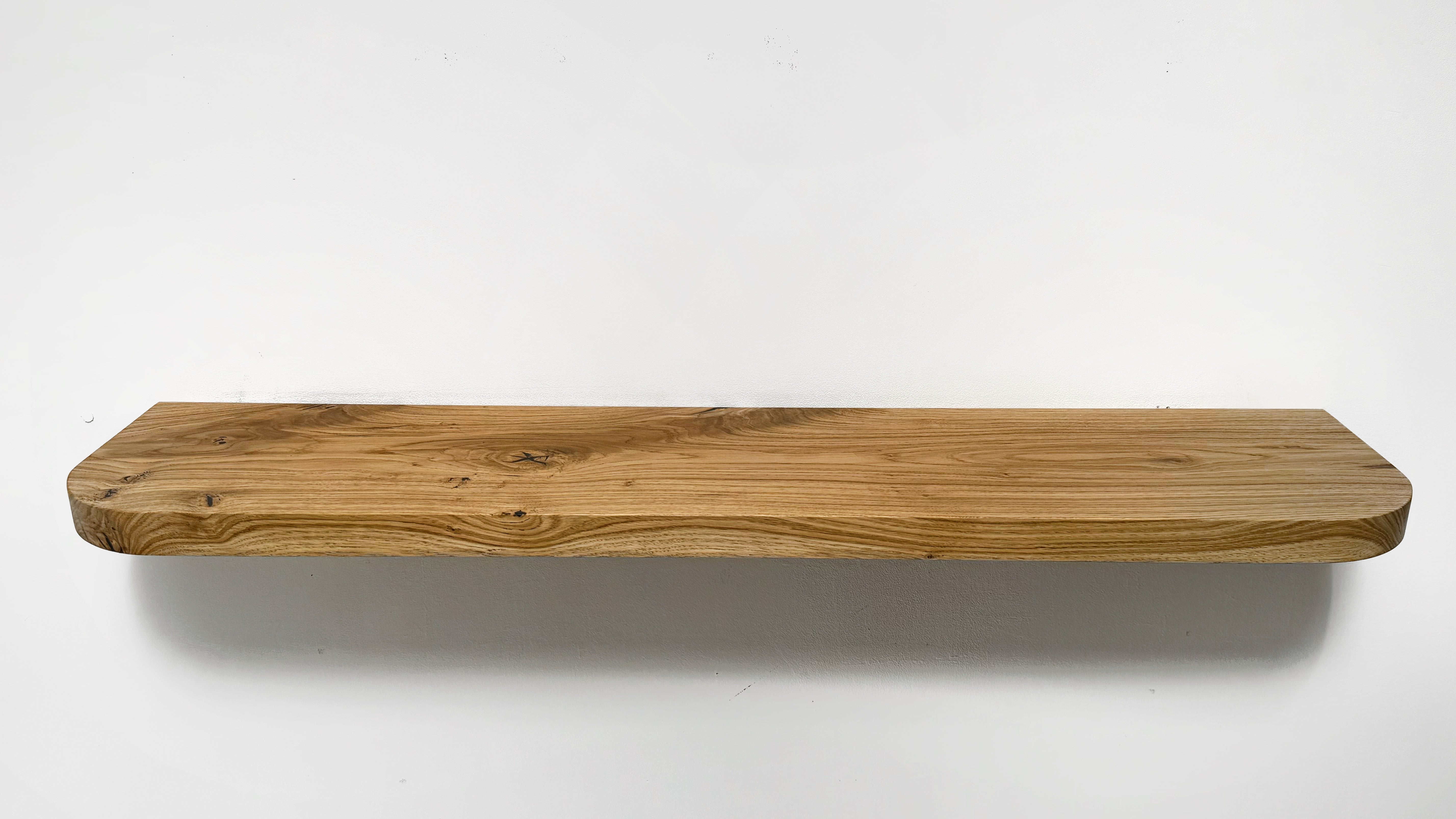 Ash Floating Shelf with Rounded