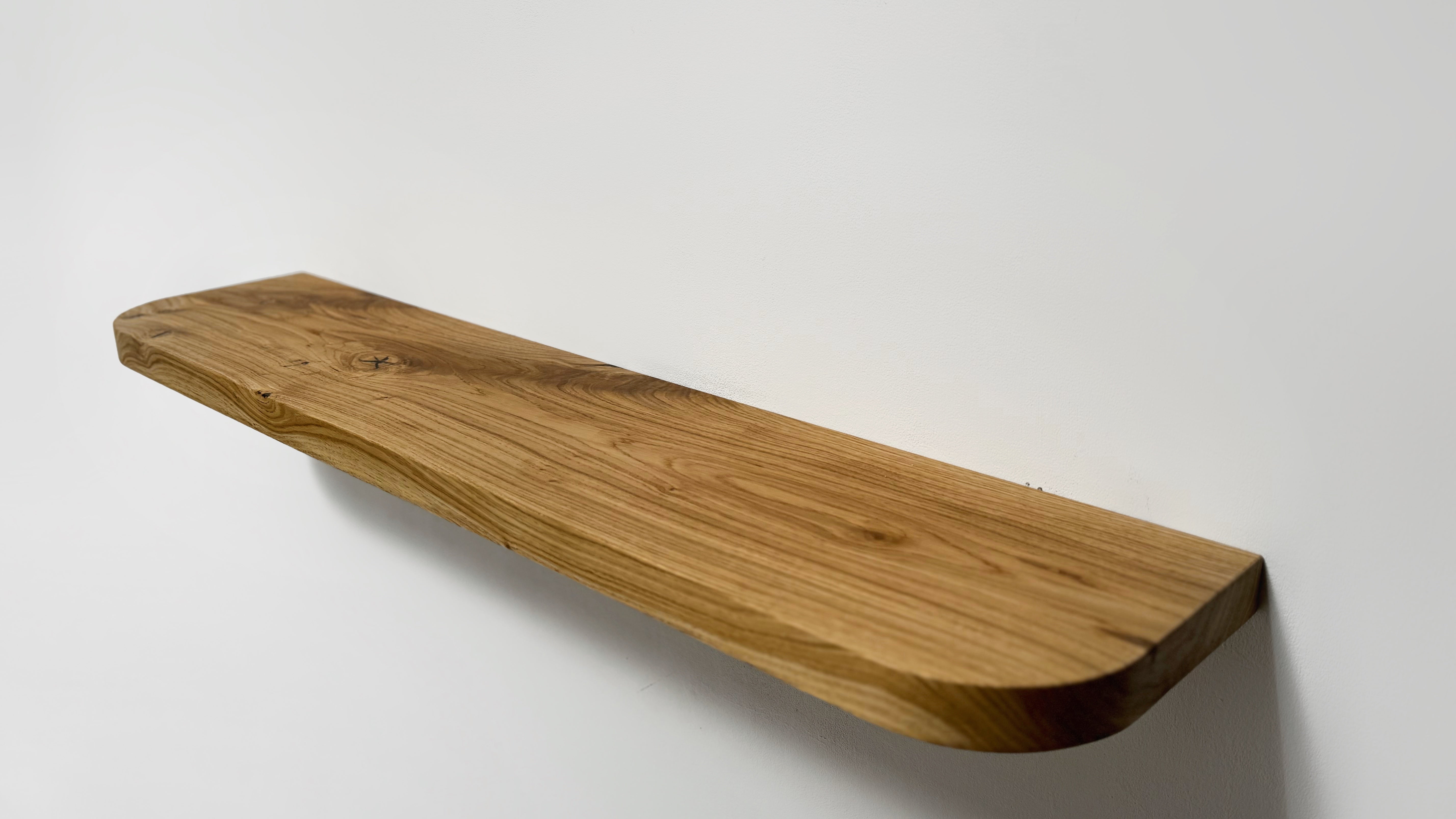 Ash Floating Shelf with Rounded