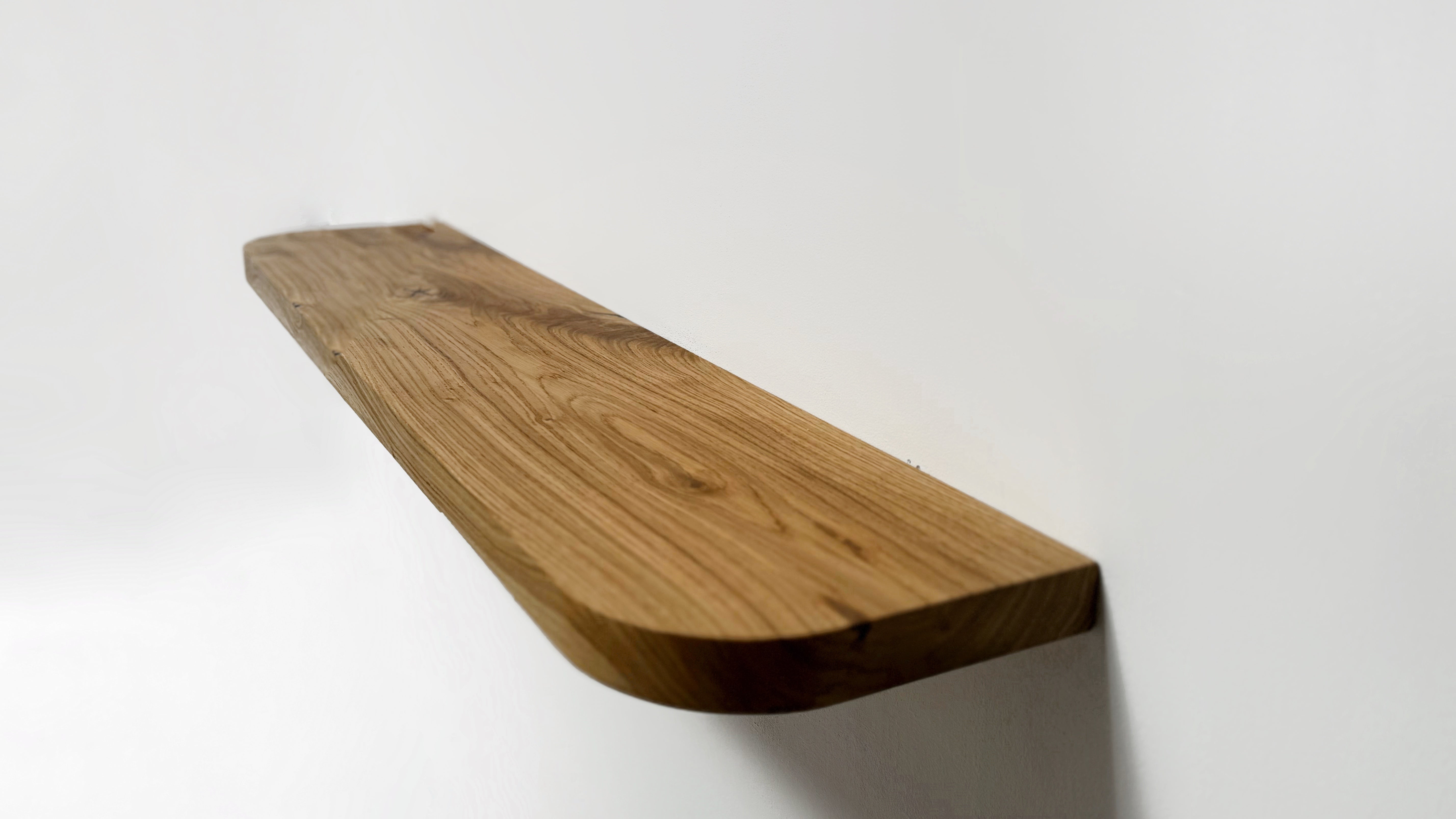 Ash Floating Shelf with Rounded