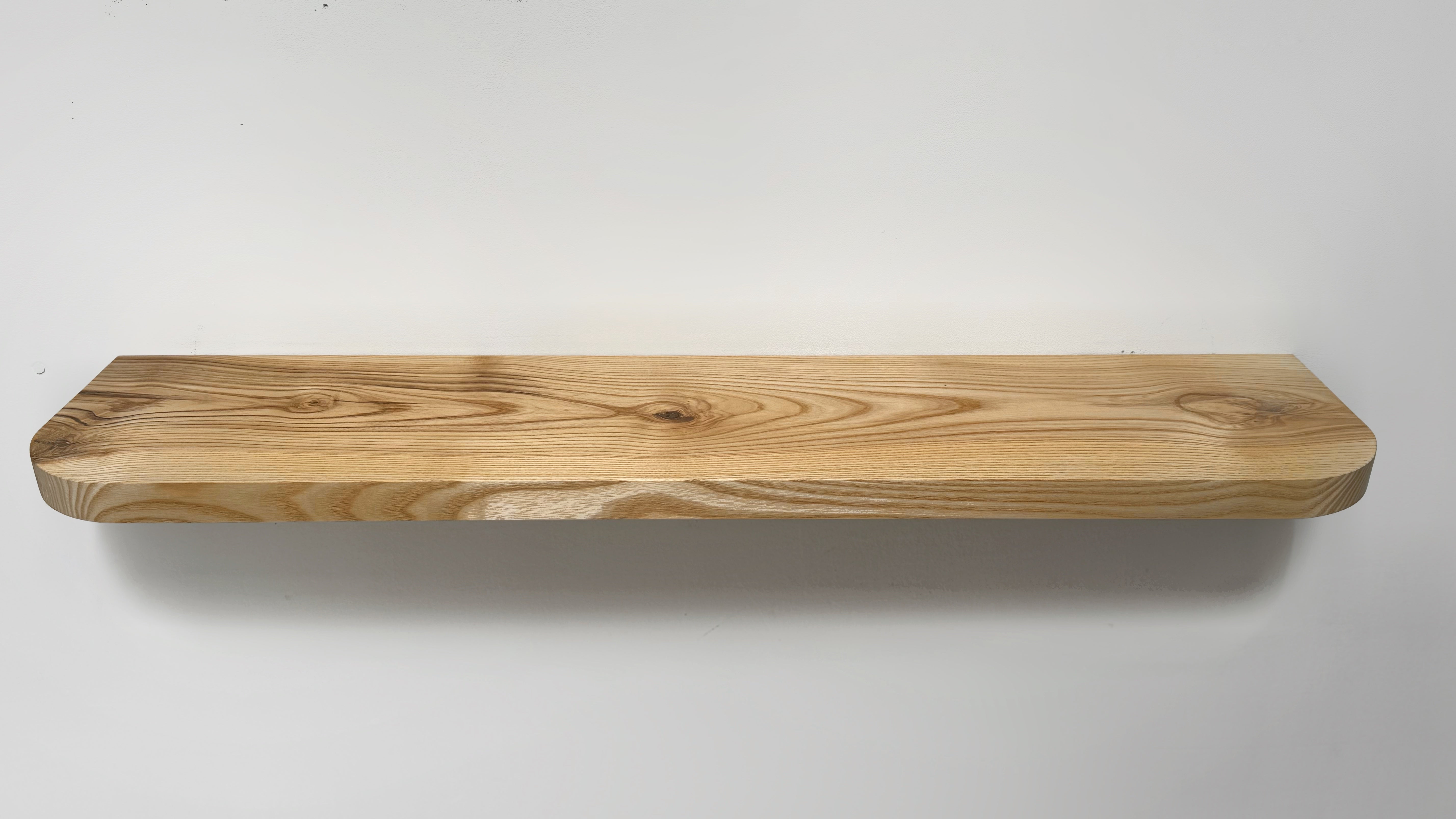 Oak Floating Shelf with Rounded Corners