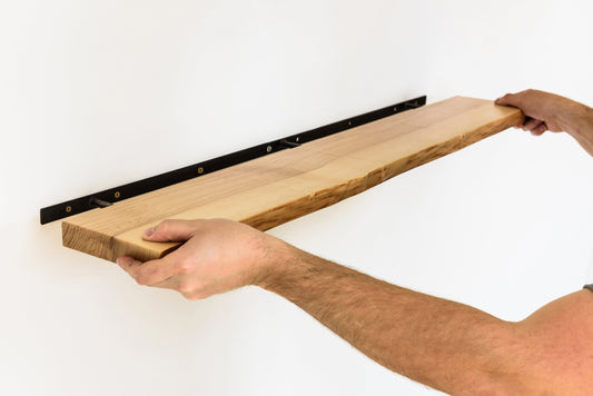 Ash Floating Shelves, Custom Wood Shelves, Rustic Shelves, Bathroom Shelves with Bracket, Long Book Shelves, Kitchen Shelves