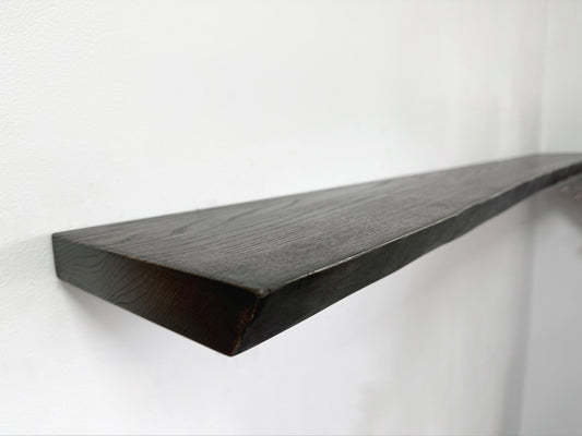 Ash Floating Shelves, Custom Wood Shelves, Rustic Shelves, Bathroom Shelves with Bracket, Long Book Shelves,Kitchen Shelves