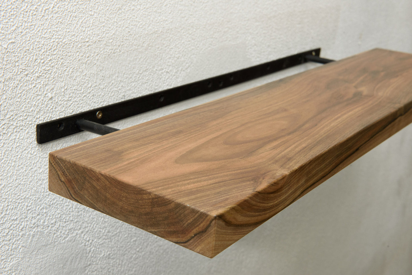 Walnut Floating Shelves, Custom Wood Shelves, Rustic Shelves, Bathroom Shelves with Bracket, Long Book Shelves,Kitchen Shelves